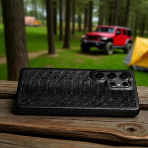 Накладка Stenk ExBacker Python Scales Samsung Galaxy S25 Ultra Чорний