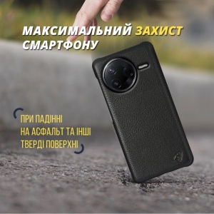 Шкіряна накладка Stenk Cover для Xiaomi Poco F7 Pro Чорний