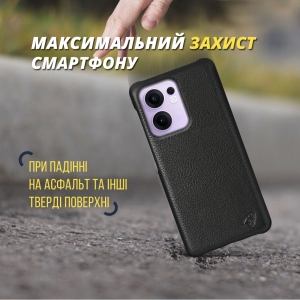 Шкіряна накладка Stenk Cover для OPPO Reno13 F 4G Чорний