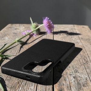 Шкіряна накладка Stenk Cover для Samsung Galaxy S26 Ultra Чорний