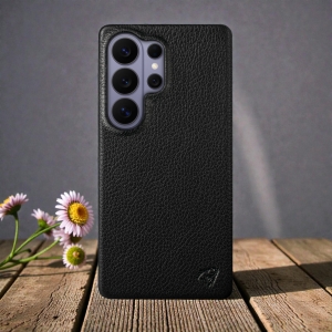 Шкіряна накладка Stenk Cover для Samsung Galaxy S26 Ultra Чорний