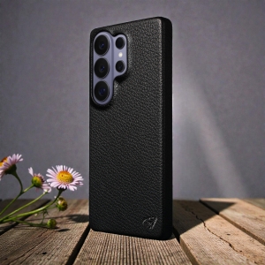 Шкіряна накладка Stenk Cover для Samsung Galaxy S26 Ultra Чорний